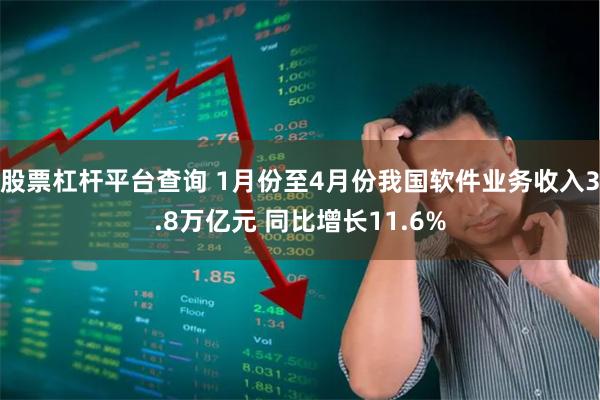 股票杠杆平台查询 1月份至4月份我国软件业务收入3.8万