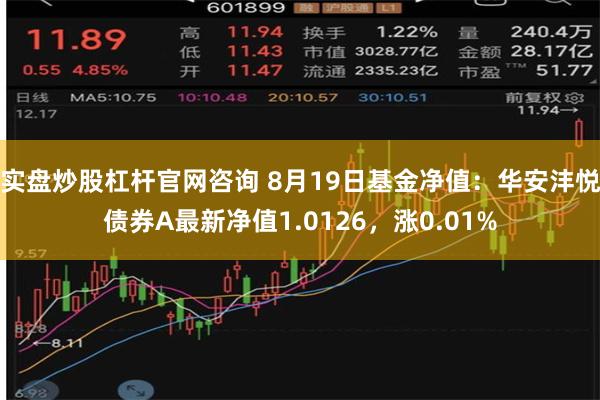 实盘炒股杠杆官网咨询 8月19日基金净值：华安沣悦债券A最新净值1.0126，涨0.01%