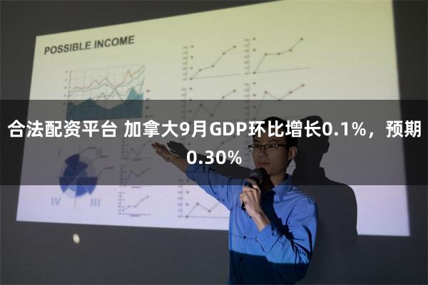 合法配资平台 加拿大9月GDP环比增长0.1%，预期0.30%
