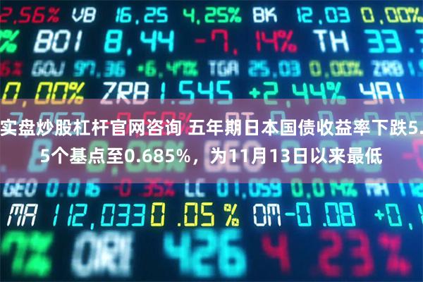 实盘炒股杠杆官网咨询 五年期日本国债收益率下跌5.5个基点至0.685%，为11月13日以来最低