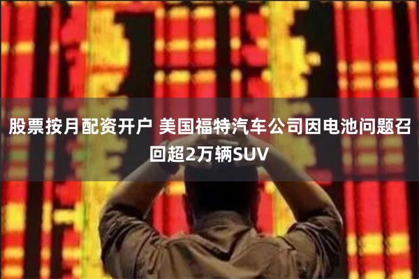 股票按月配资开户 美国福特汽车公司因电池问题召回超2万辆SUV