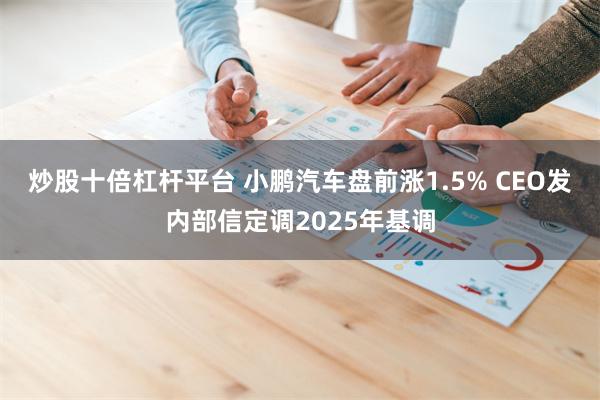 炒股十倍杠杆平台 小鹏汽车盘前涨1.5% CEO发内部信定调2025年基调